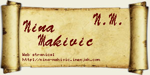 Nina Makivić vizit kartica